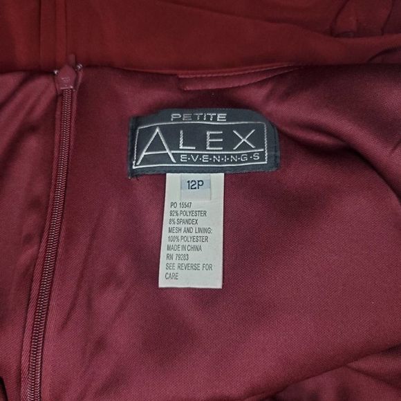 Alex Evenings 12P Formal Red Dress - Picture 8 of 8